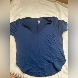 Blue V-Neck Tee